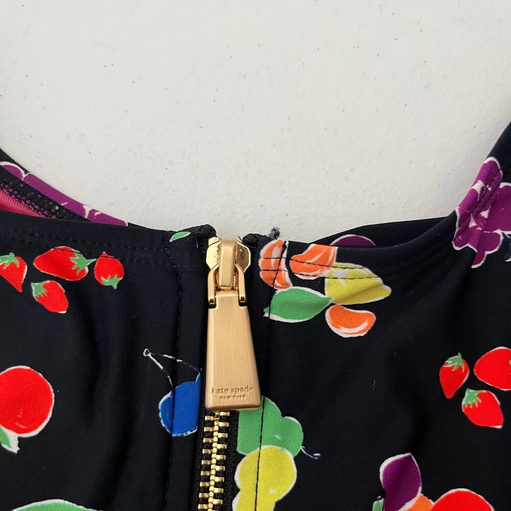 Kate Spade Long Sleeve Rashguard Fruit Print One-Piece Swimsuit Medium NEW - Picture 10 of 10